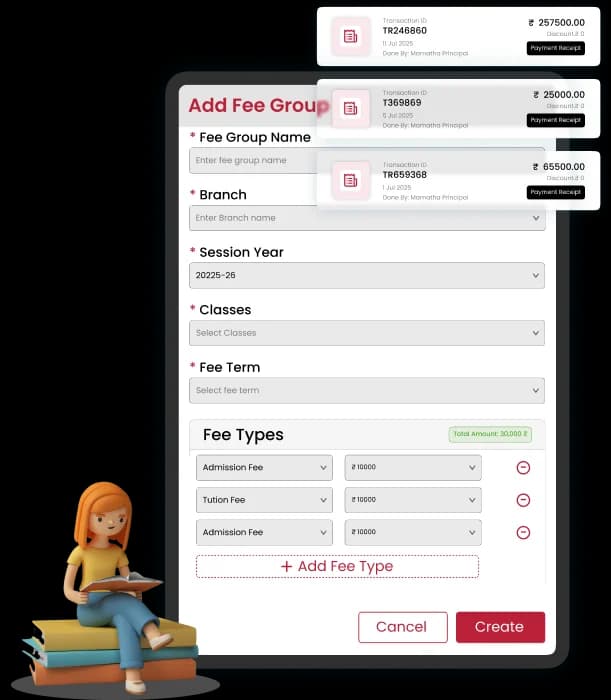Smart Fee Management System Interface