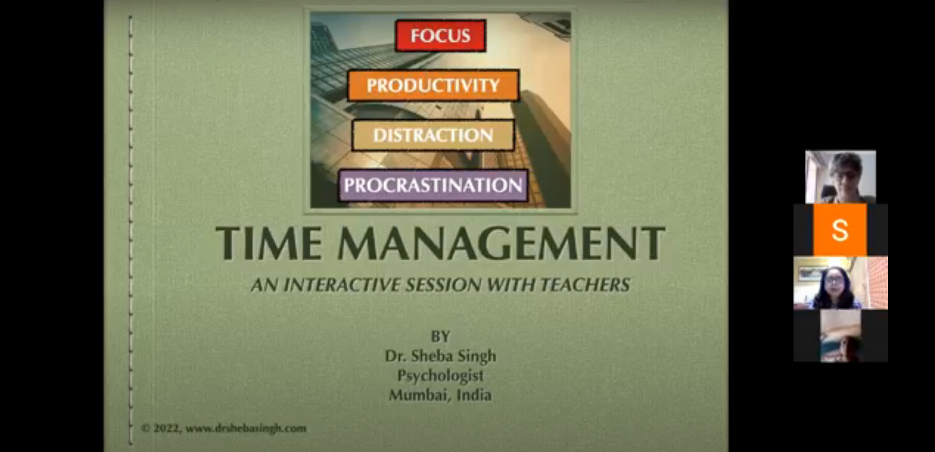 Time Management – An interactive online workshop for teachers